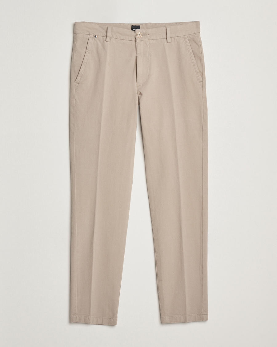 Herr | Byxor | BOSS BLACK | Kaiton Structured Chinos Open Beige