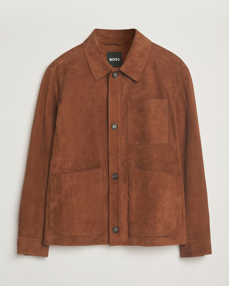 Herr | Jackor | BOSS BLACK | Markuedo Suede Jacket Medium Brown