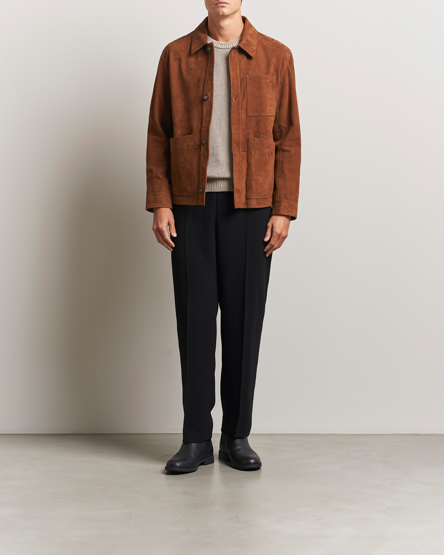 Herr | Jackor | BOSS BLACK | Markuedo Suede Jacket Medium Brown