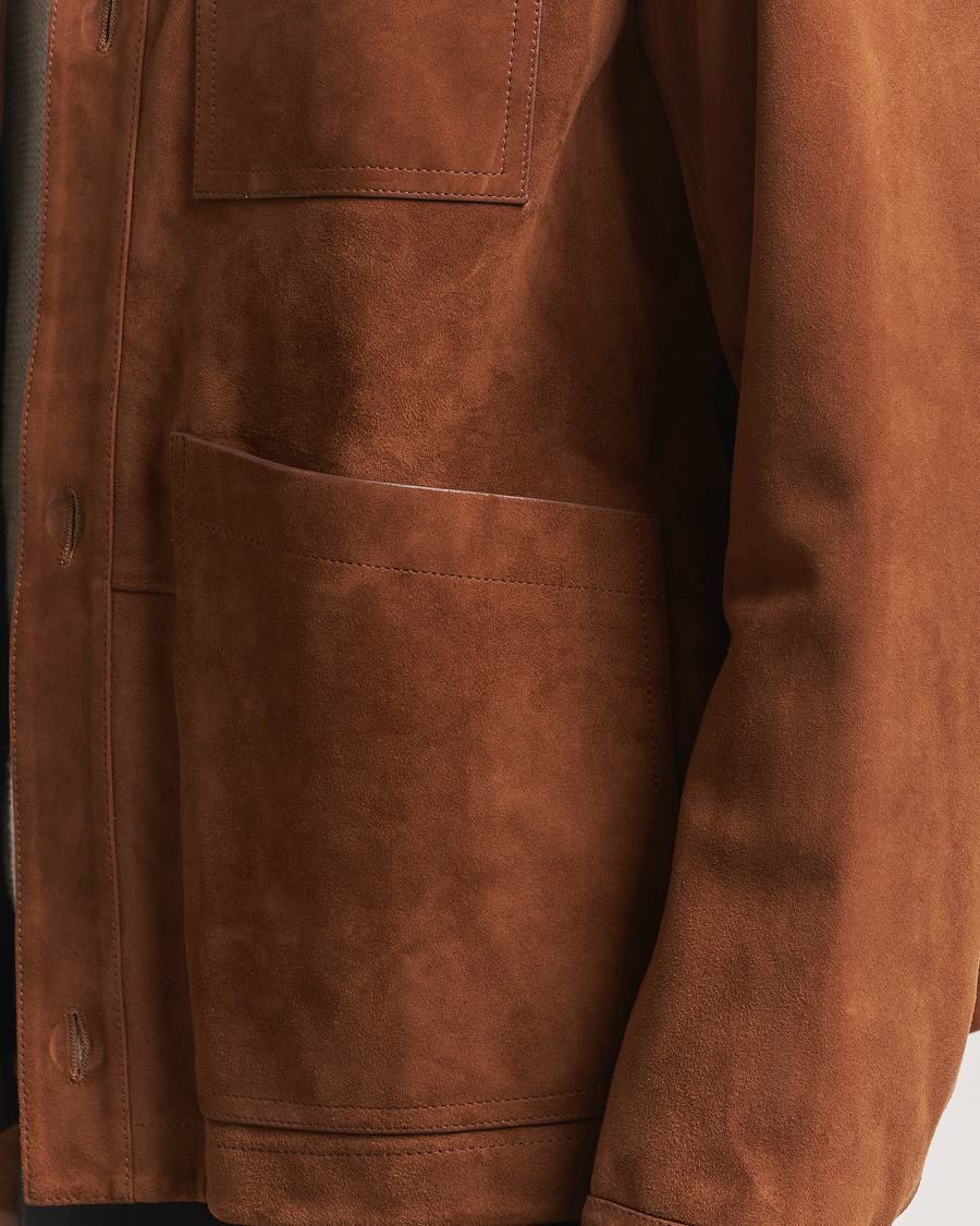 Herr | Jackor | BOSS BLACK | Markuedo Suede Jacket Medium Brown