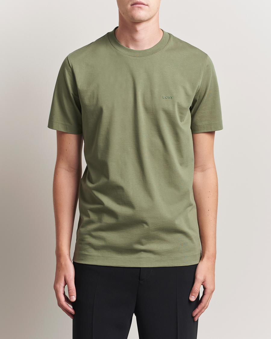 Herr | T-Shirts | BOSS BLACK | Thompson Crew Neck T-Shirt Medium Green