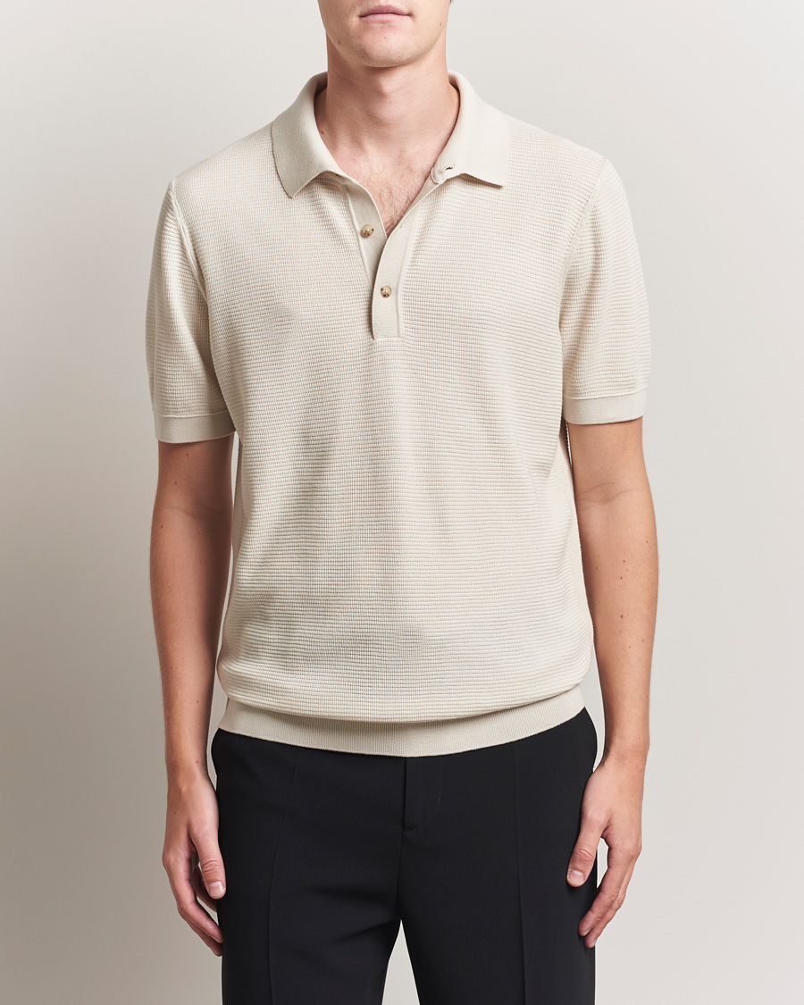 Herr | Pikéer | BOSS BLACK | Lanotti Knitted Polo Open White