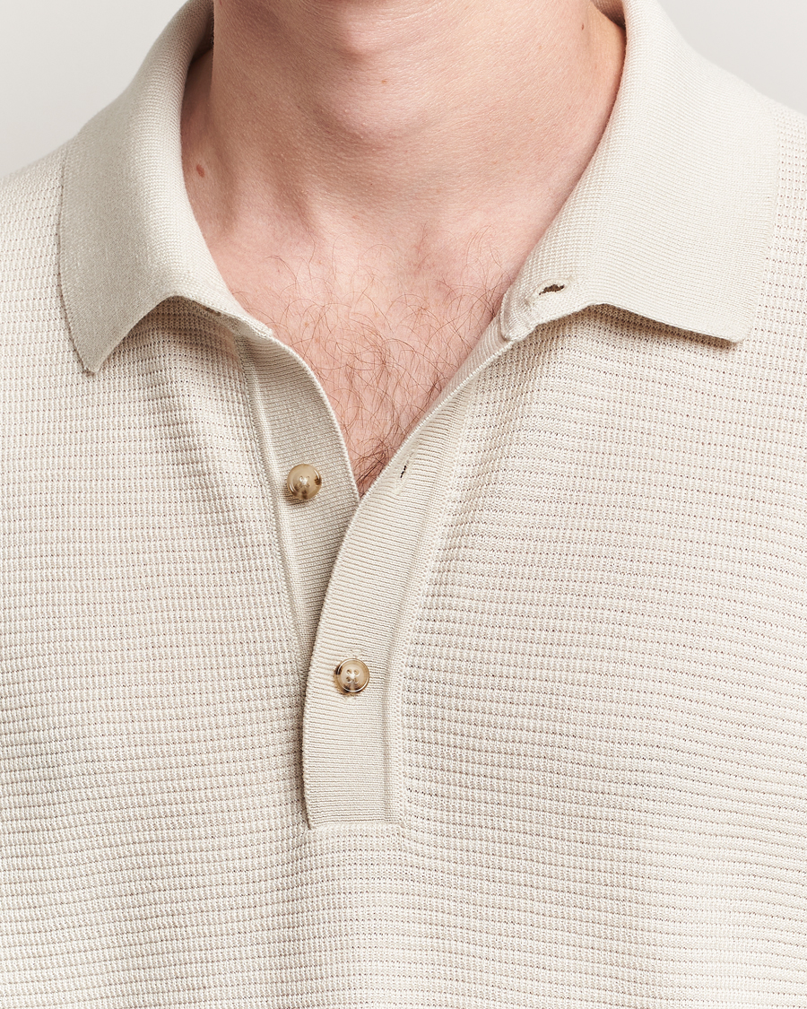 Herr | Pikéer | BOSS BLACK | Lanotti Knitted Polo Open White