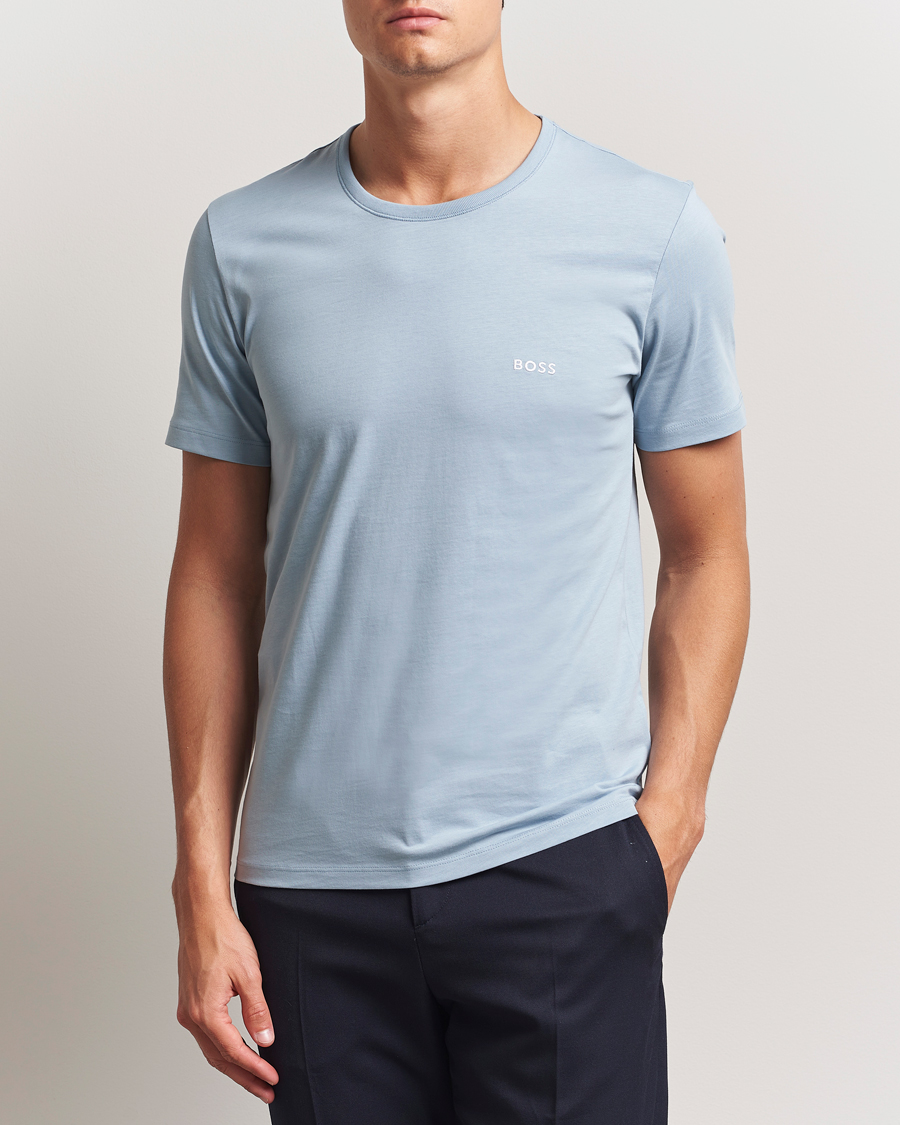 Herr | T-Shirts | BOSS BLACK | 3-Pack Crew Neck T-Shirt Blue/Aqua/Navy