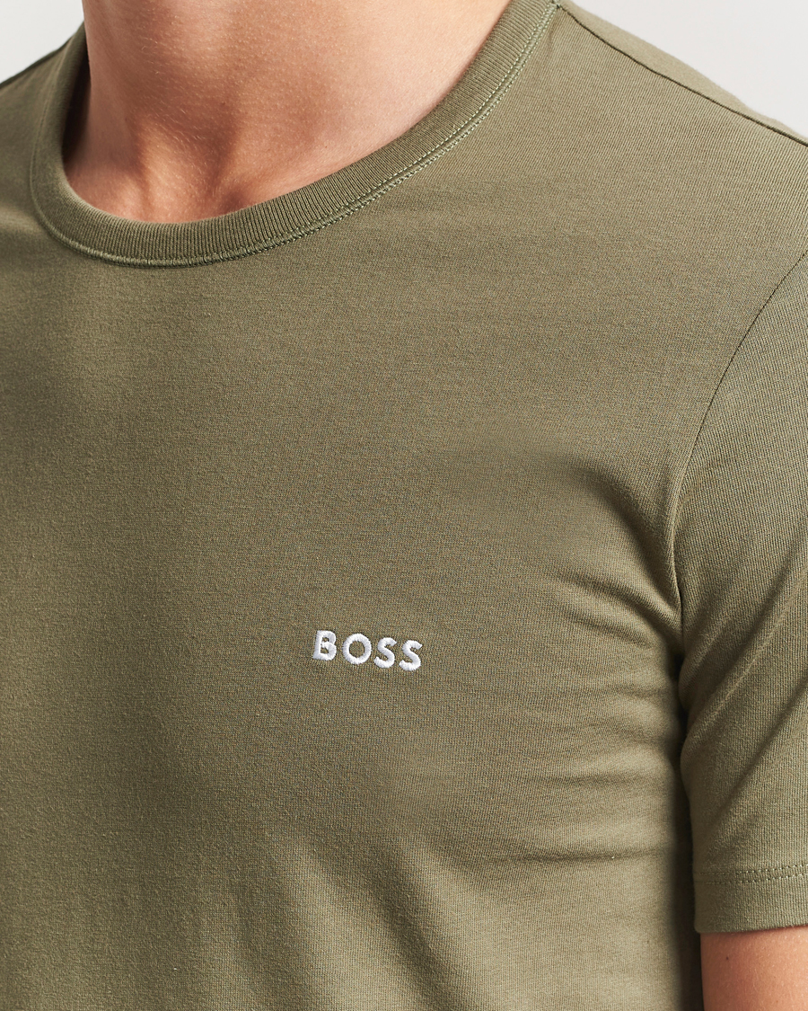 Herr | T-Shirts | BOSS BLACK | 3-Pack Crew Neck T-Shirt Grey/Green/Black