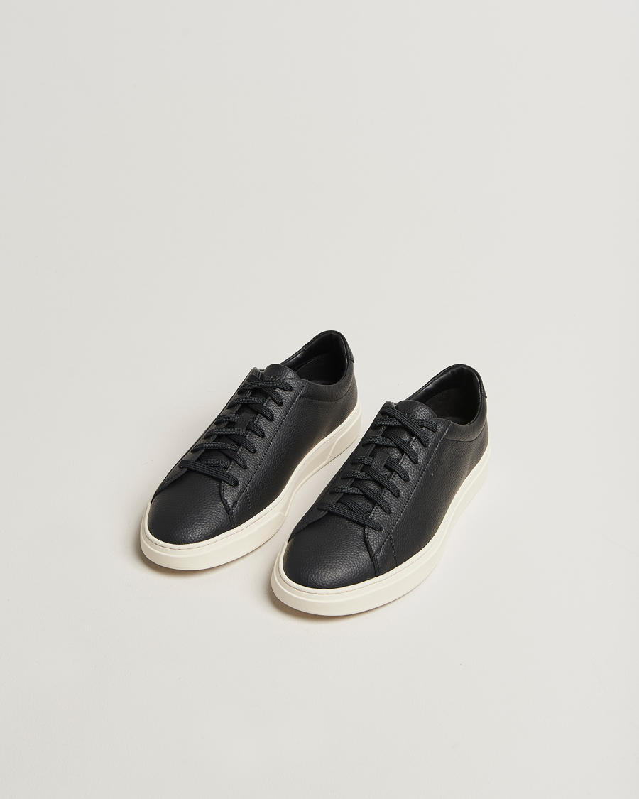 Herr | Sneakers | BOSS BLACK | Kieran Grained Leather Sneaker Black