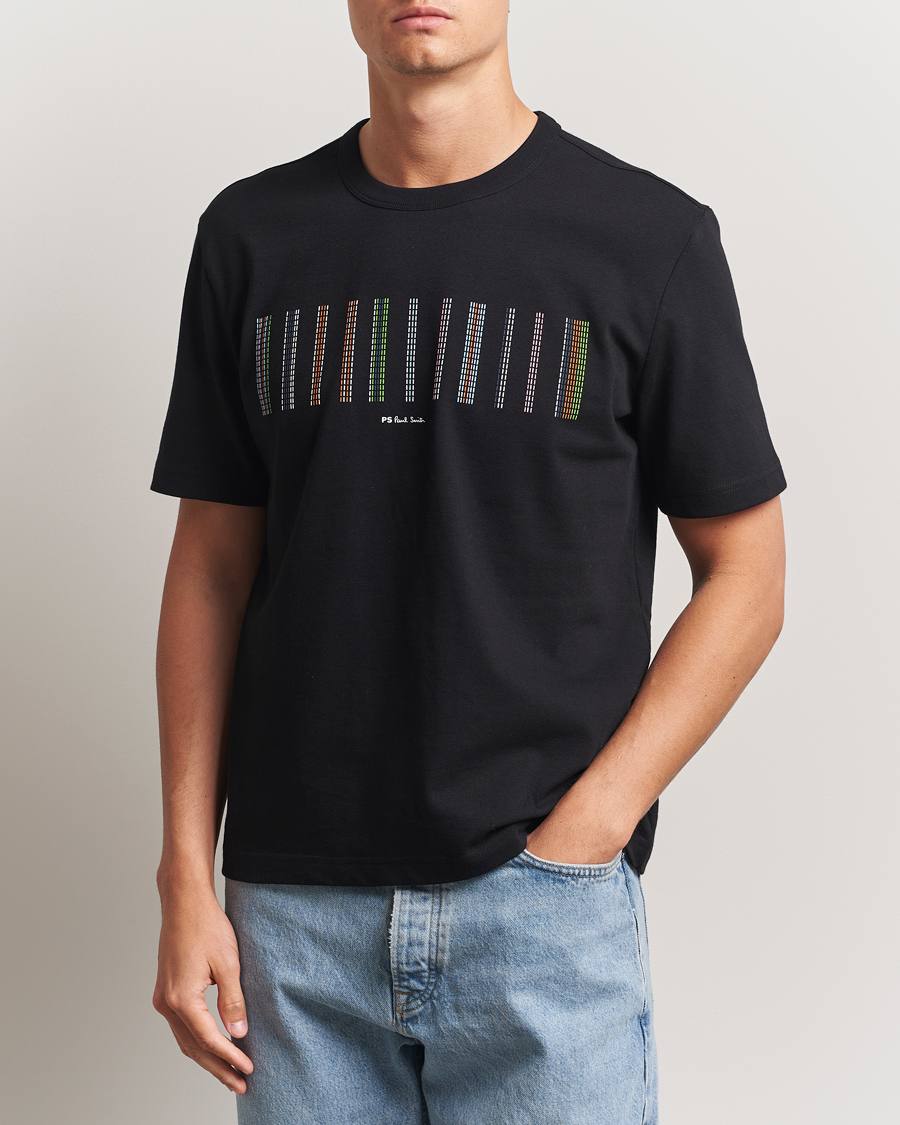 Herr | T-Shirts | PS Paul Smith | Striped Crew Neck T-Shirt Black