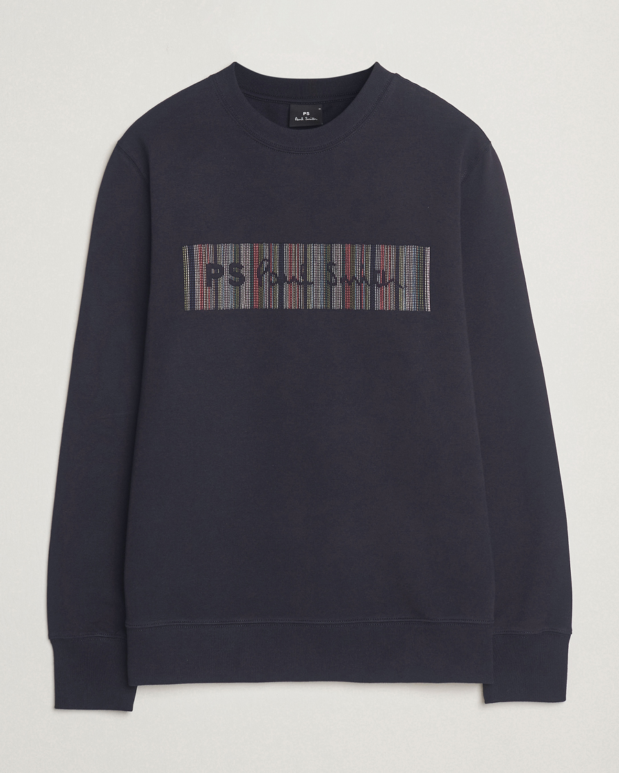 Herr | Tröjor | PS Paul Smith | Striped Crew Neck Sweatshirt Navy