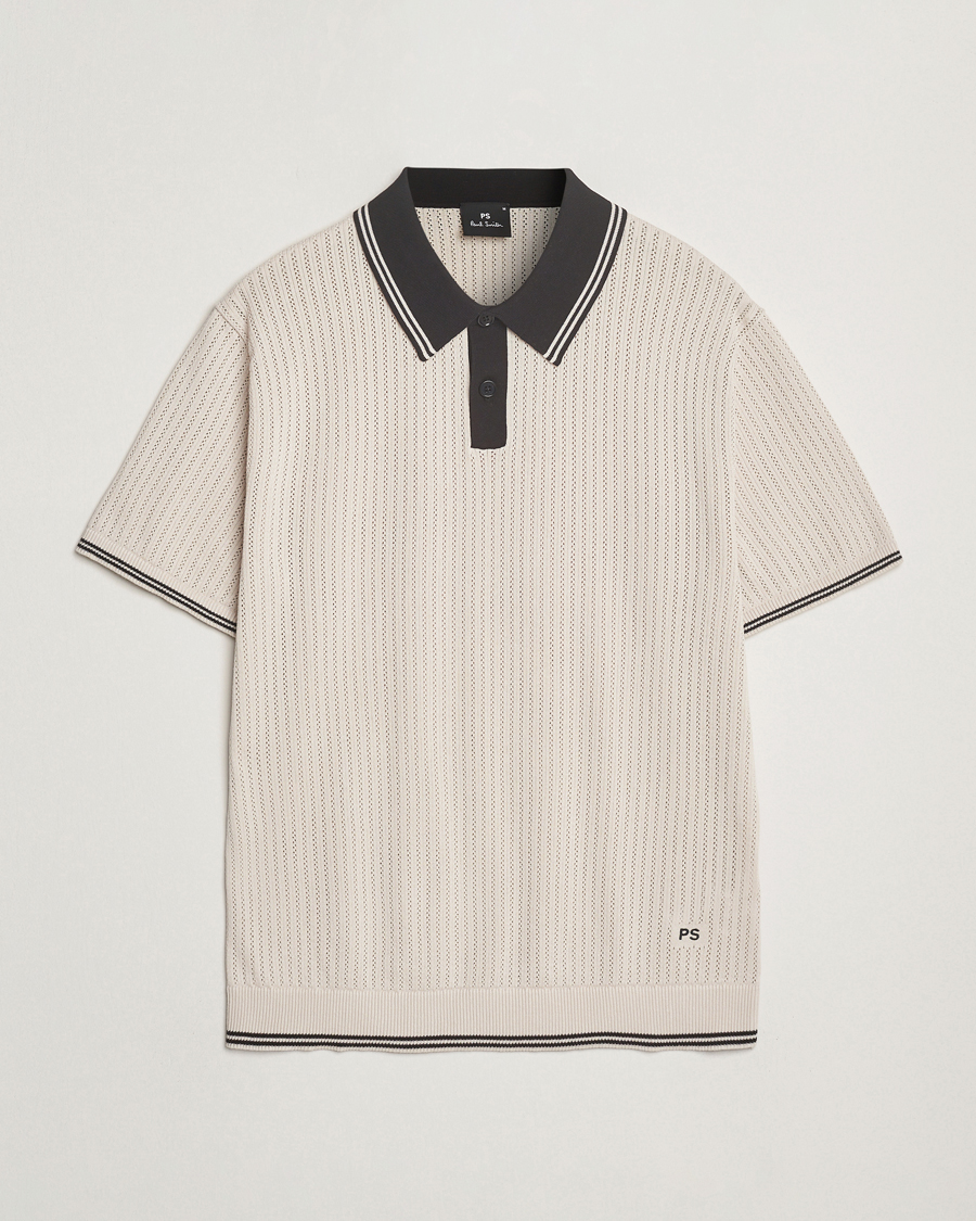 Herr | Pikéer | PS Paul Smith | Knitted Polo Off White