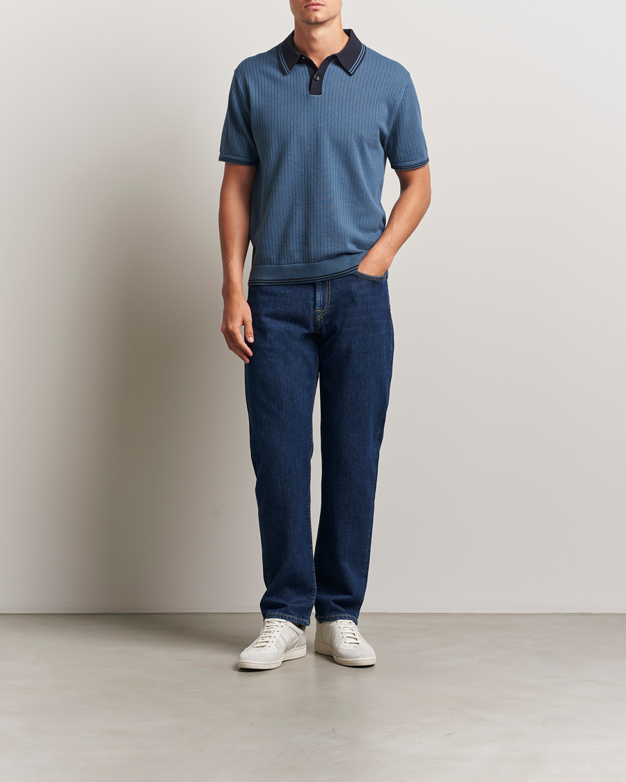 Herr | Pikéer | PS Paul Smith | Knitted Polo Blue