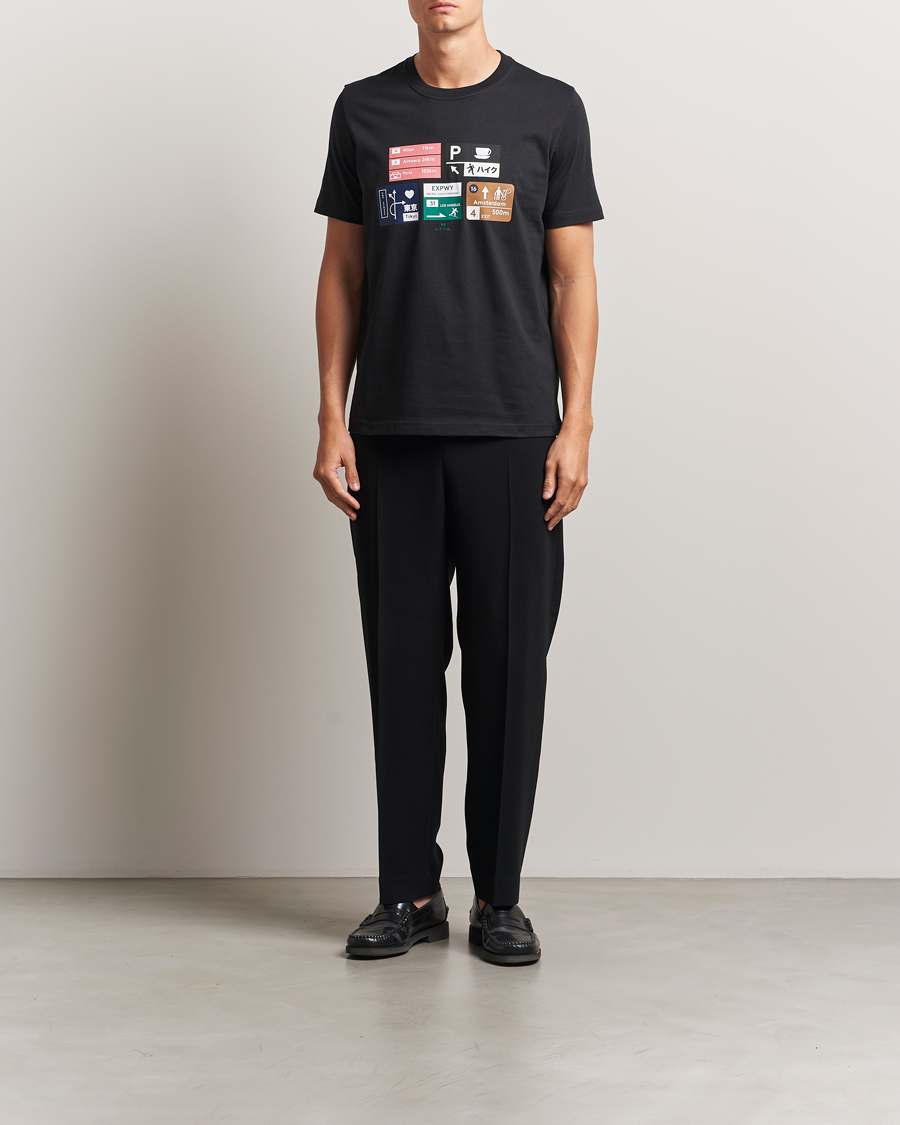Herr | T-Shirts | PS Paul Smith | Road Signs Crew Neck T-Shirt Black