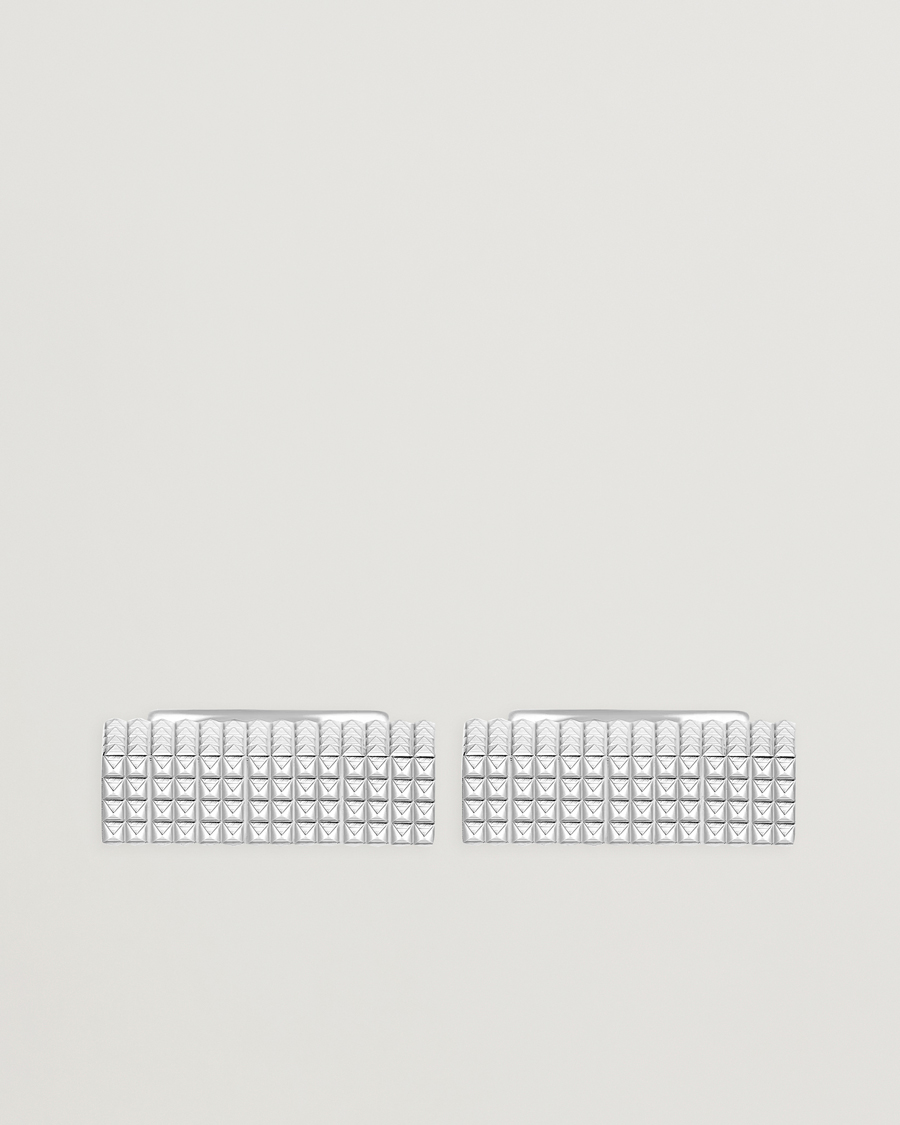 Herr | Manschettknappar | S.T. Dupont | Cufflink Rectangle Diamond Head Silver