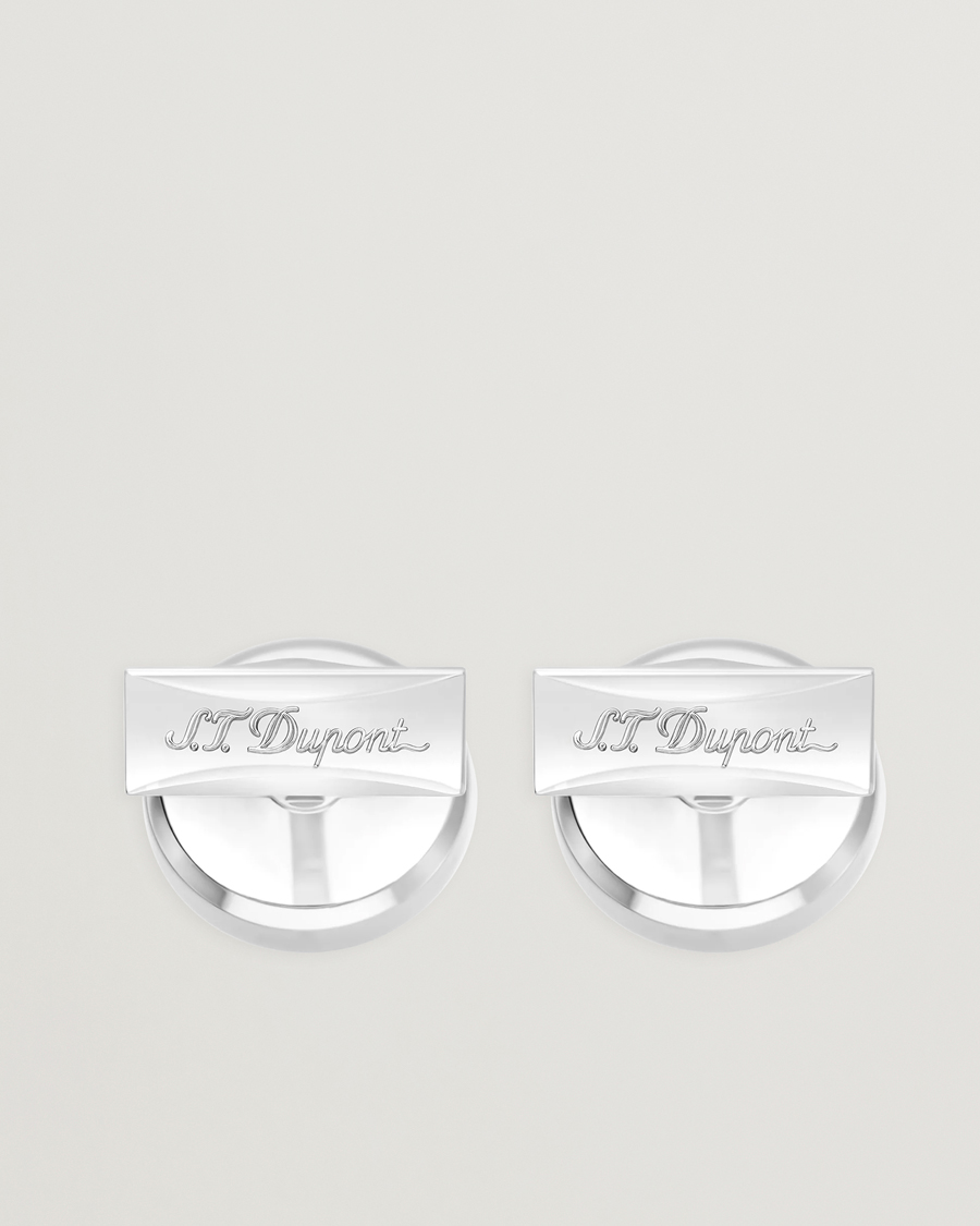 Herr | Manschettknappar | S.T. Dupont | Cufflink Round Black/Pall Silver