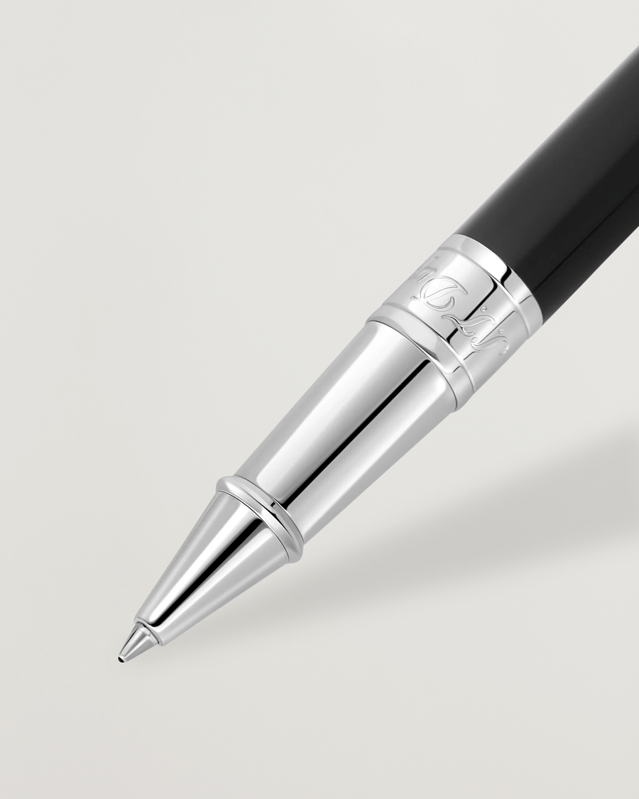 Herr | S.T. Dupont D-Initial Rollerball Pen Black/Chrome | S.T. Dupont | D-Initial Rollerball Pen Black/Chrome
