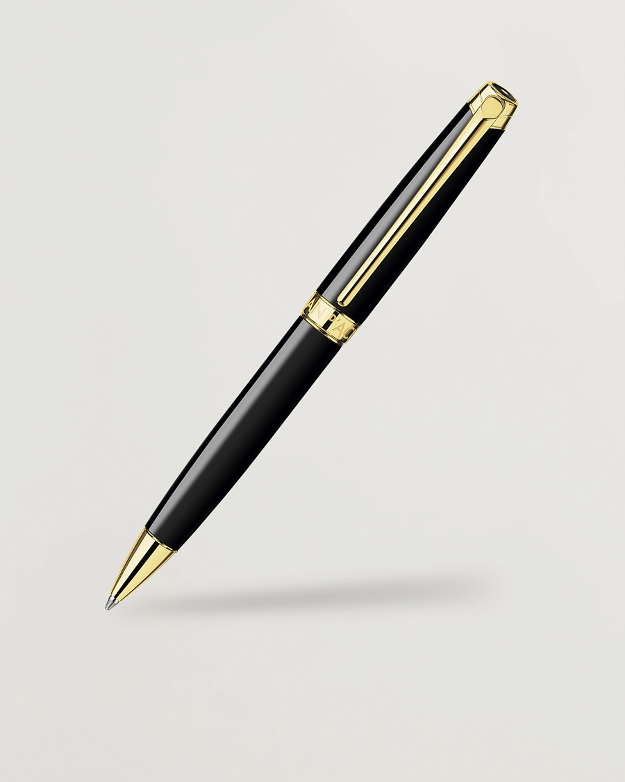 Herr | Pennor | Caran d'Ache | Caran d' Ache Léman Ballpoint Pen Ebony Black/Gold Plated