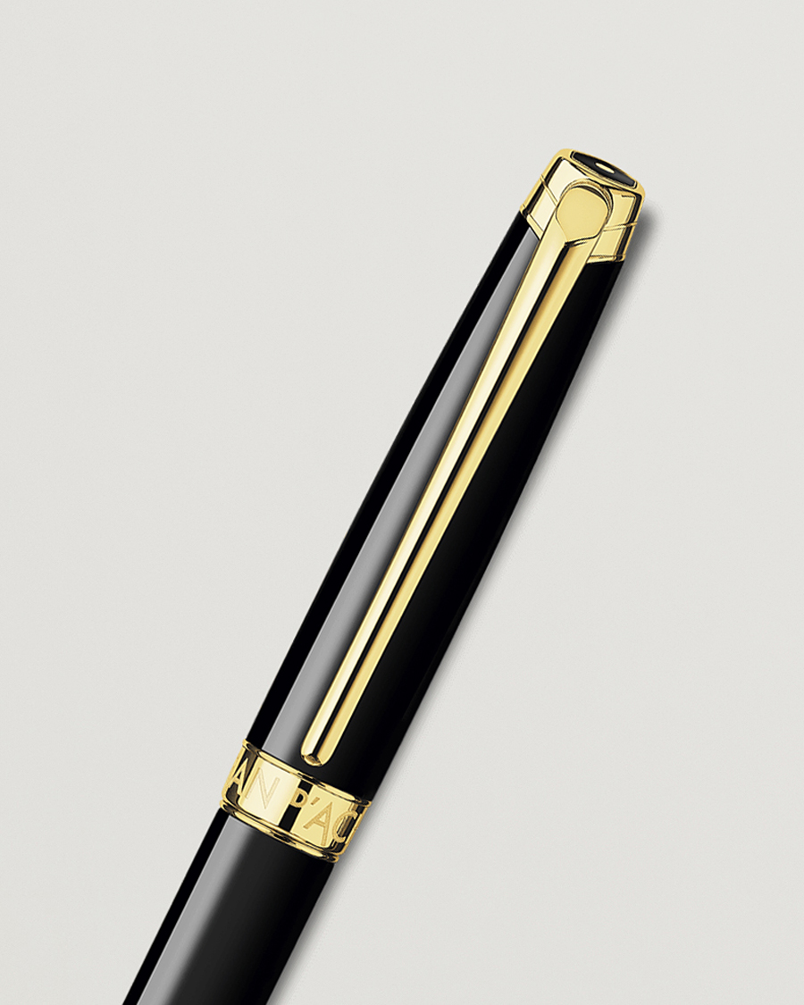 Herr | Pennor | Caran d'Ache | Caran d' Ache Léman Ballpoint Pen Ebony Black/Gold Plated