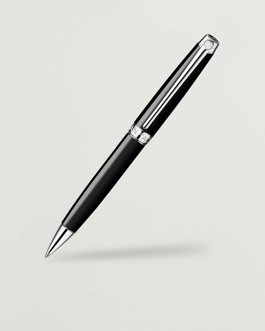 Herr | Pennor | Caran d'Ache | Caran d' Ache Léman Ballpoint Pen Ebony Black/Silver Plated