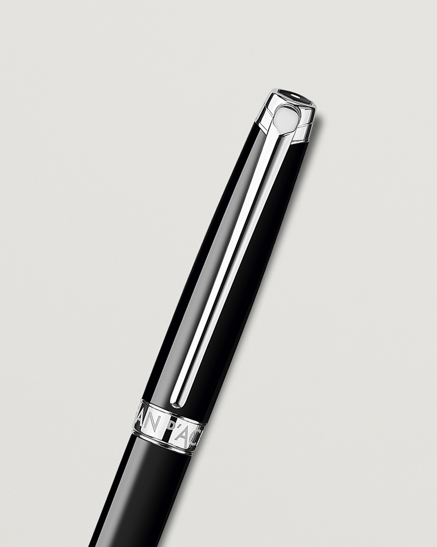 Herr | Pennor | Caran d'Ache | Caran d' Ache Léman Ballpoint Pen Ebony Black/Silver Plated