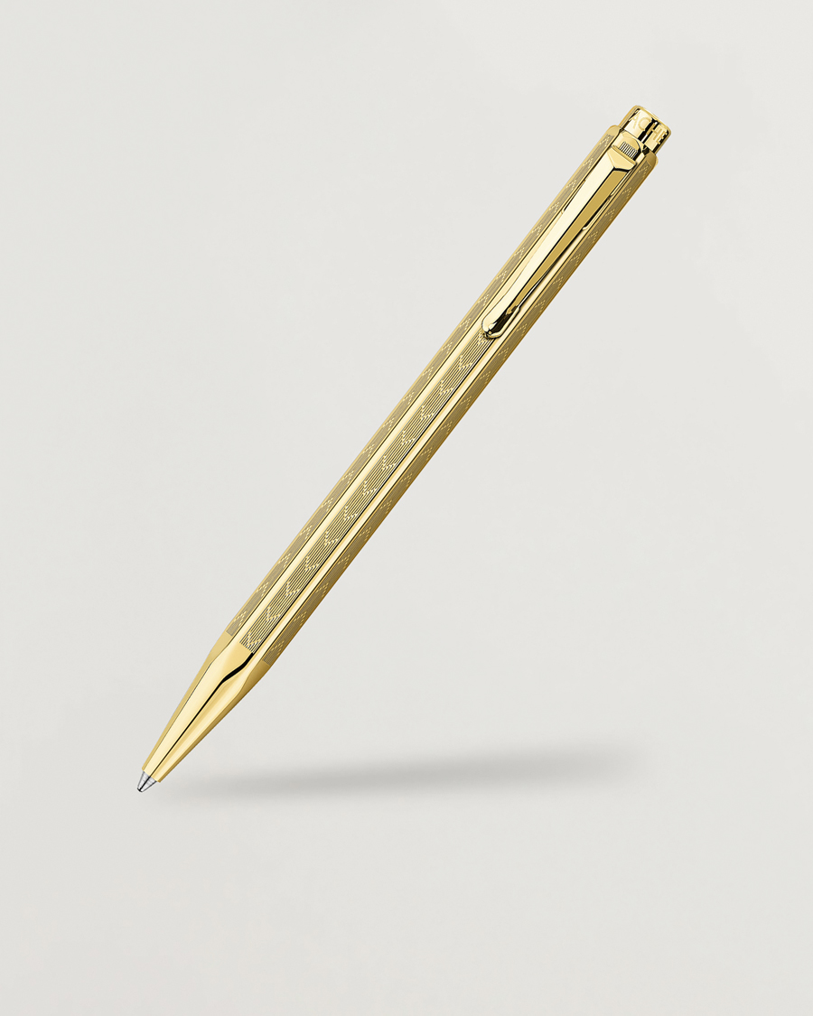 Herr | Pennor | Caran d'Ache | Caran d' Ache Ecridor Chevron Ballpoint Pen Gilded