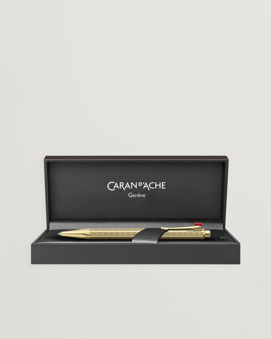 Herr | Pennor | Caran d'Ache | Caran d' Ache Ecridor Chevron Ballpoint Pen Gilded