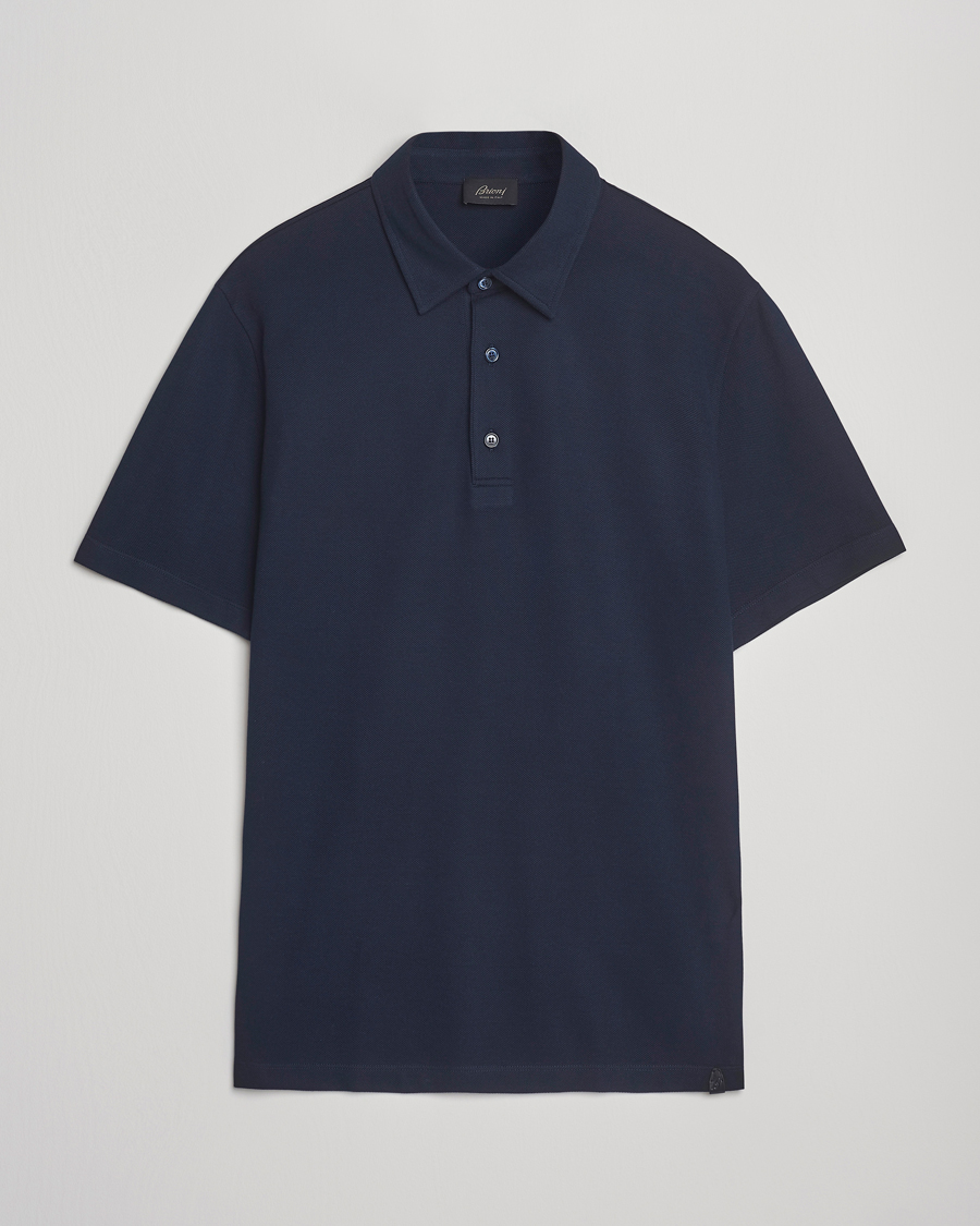 Herr | Pikéer | Brioni | Short Sleeve Polo Piquet Navy