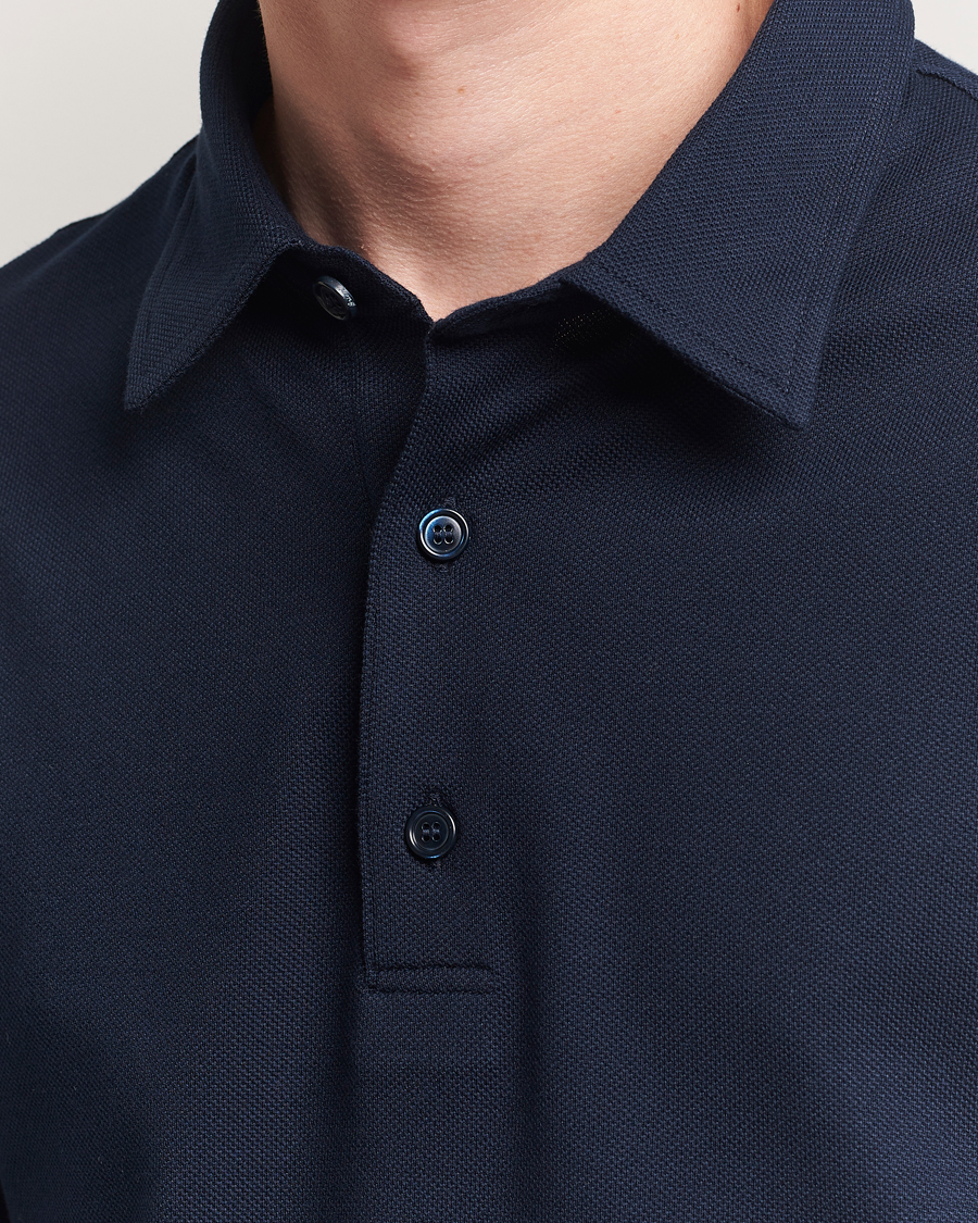 Herr | Pikéer | Brioni | Short Sleeve Polo Piquet Navy