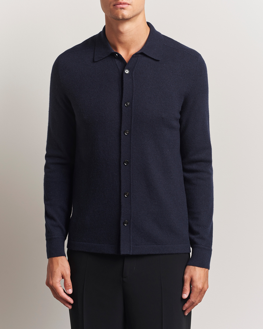 Herr | Tröjor | Brioni | Cashmere Shirt Cardigan Navy
