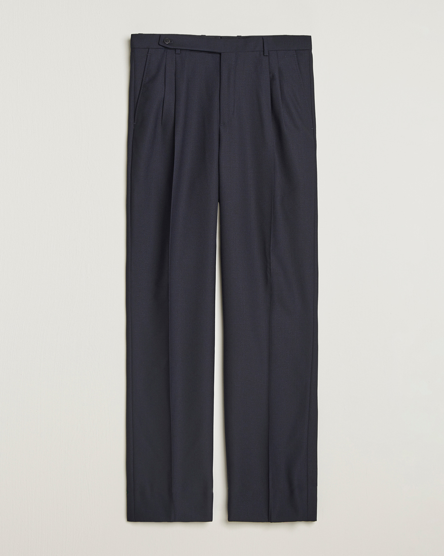 Herr | Byxor | Brioni | Capri Wool Trousers Navy