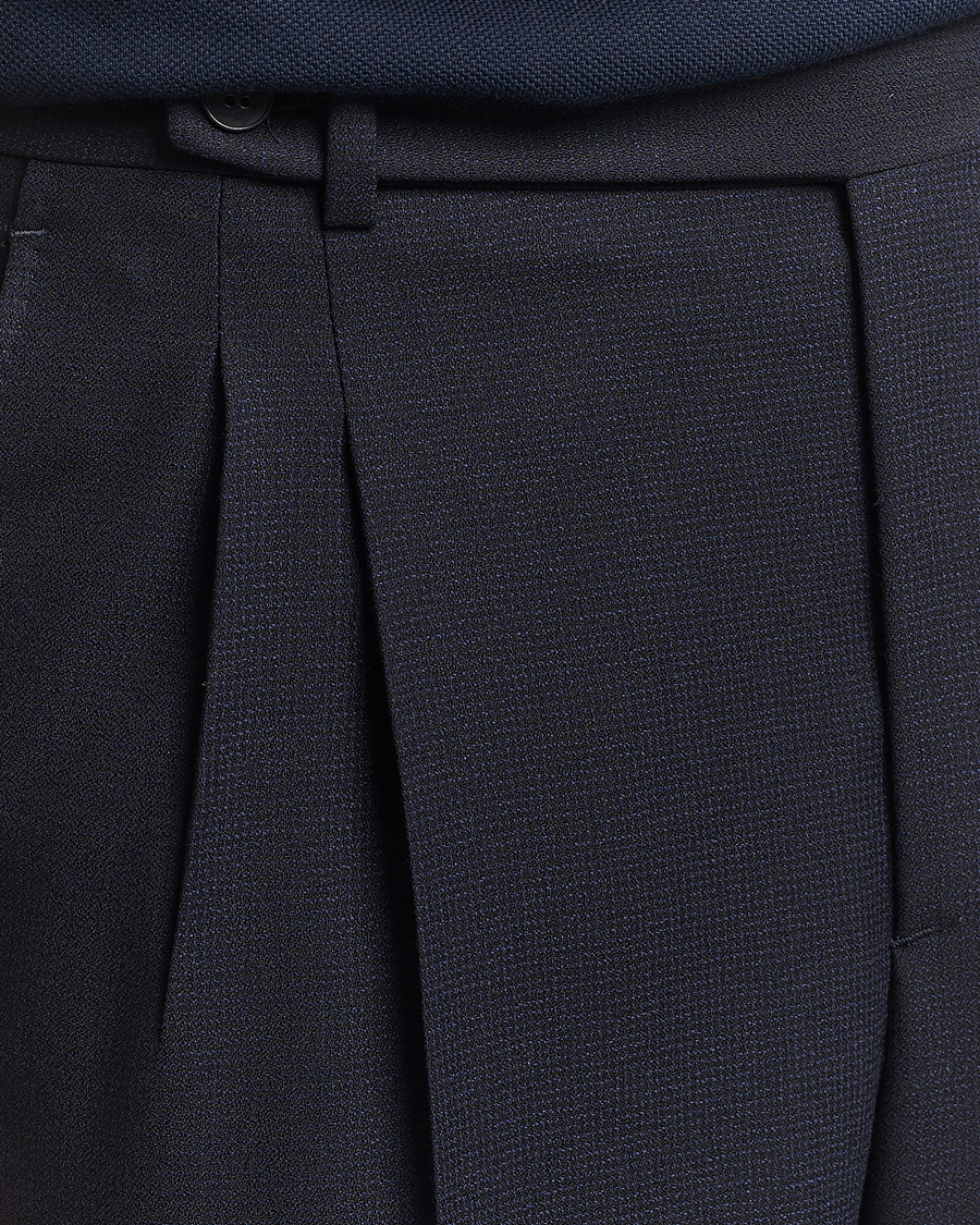 Herr | Byxor | Brioni | Capri Wool Trousers Navy