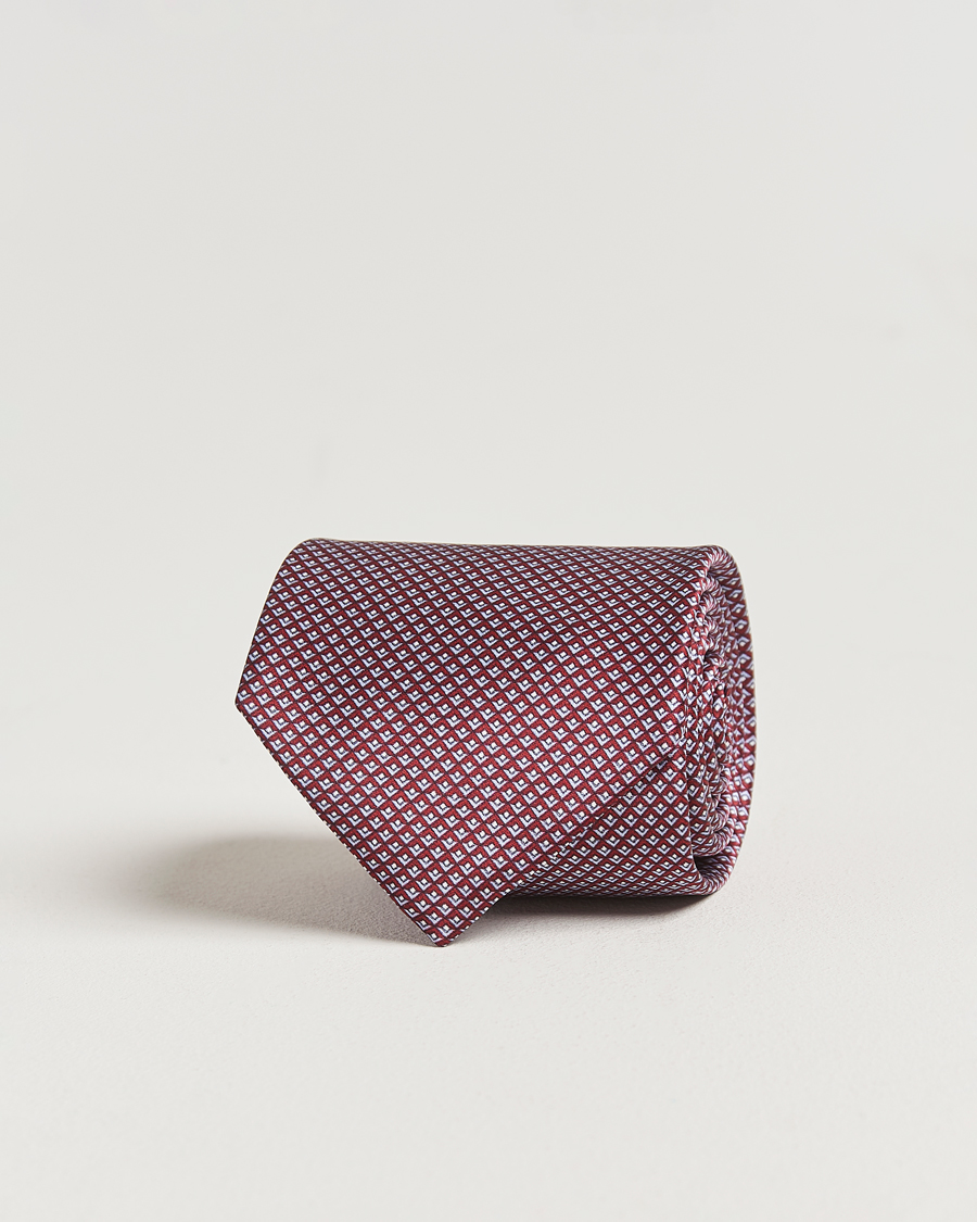 Herr | Slipsar | Brioni | Printed Silk Tie Red