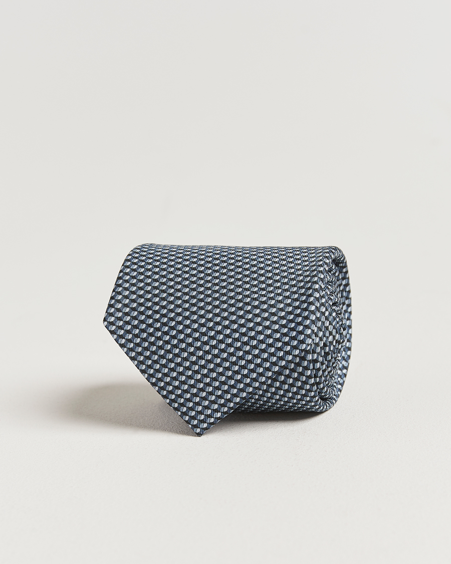Herr | Slipsar | Brioni | Printed Silk Tie Navy