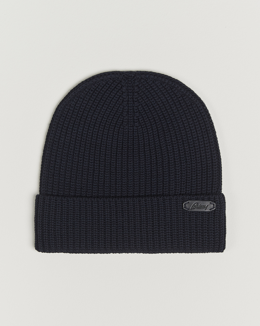 Herr | Mössor | Brioni | Rib Wool Beanie Navy