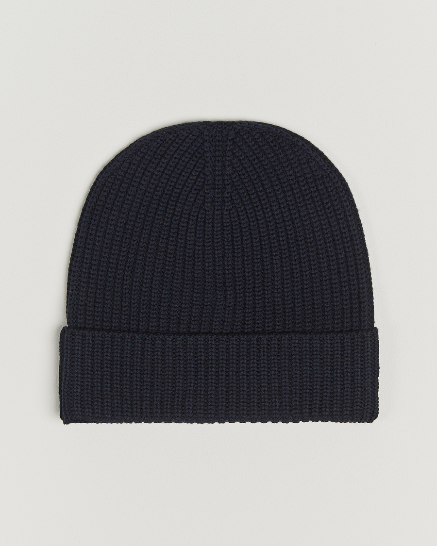Herr | Mössor | Brioni | Rib Wool Beanie Navy