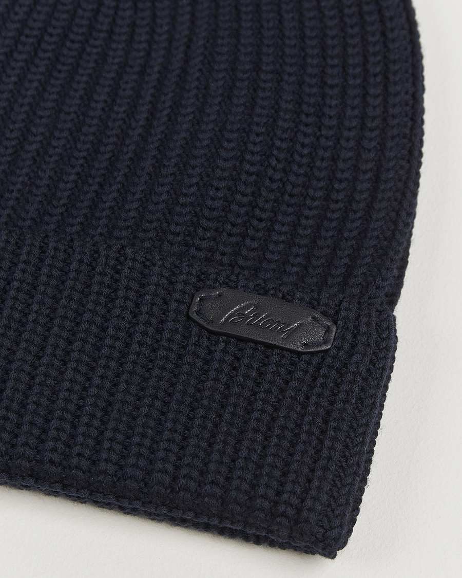 Herr | Mössor | Brioni | Rib Wool Beanie Navy