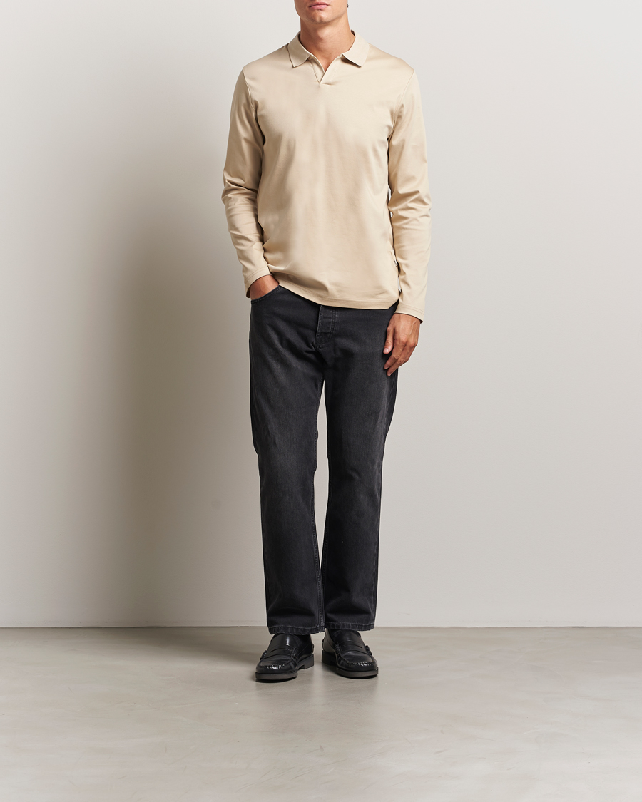 Herr | Pikéer | NN07 | Paul Long Sleeve Polo White Peppar