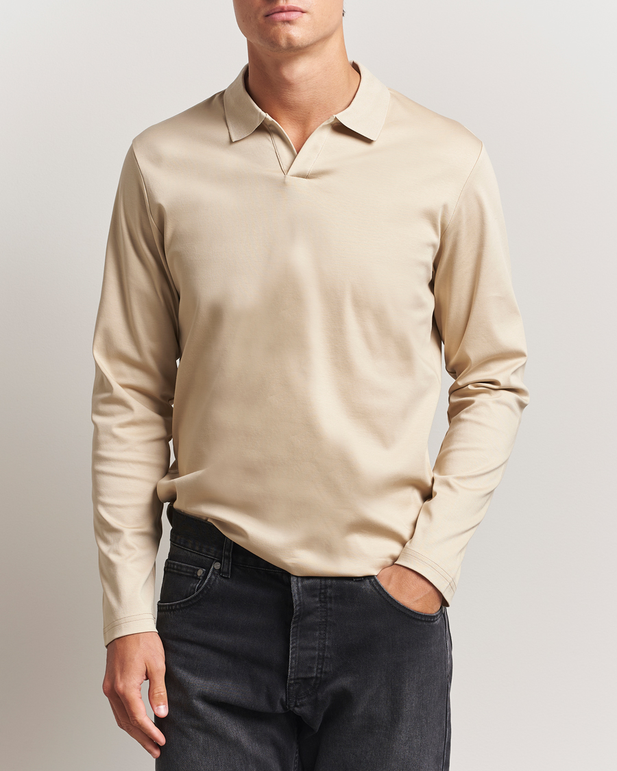 Herr | Pikéer | NN07 | Paul Long Sleeve Polo White Peppar