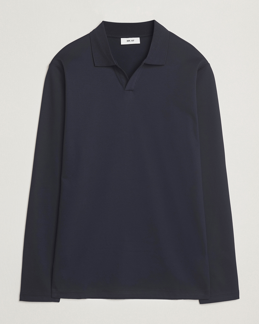 Herr | Pikéer | NN07 | Paul Long Sleeve Polo Navy Blue
