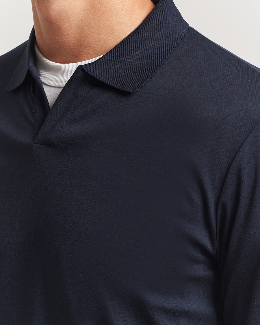 Herr | Pikéer | NN07 | Paul Long Sleeve Polo Navy Blue