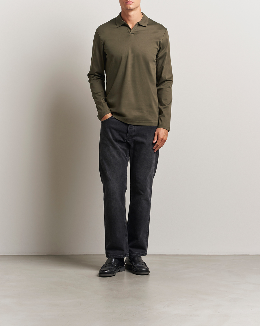 Herr | Pikéer | NN07 | Paul Long Sleeve Polo Capers Green