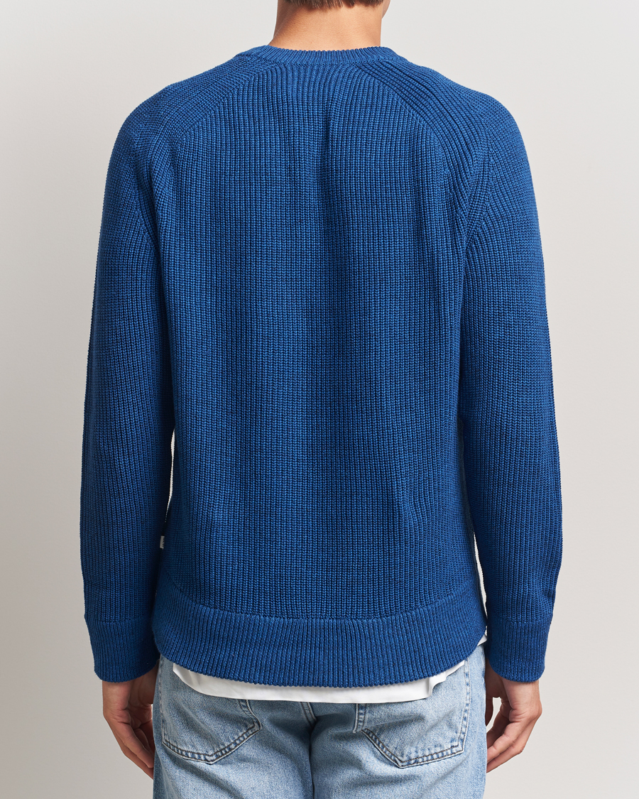 Herr | Tröjor | NN07 | Jacobo Cotton Knitted Sweater Blue Quartz