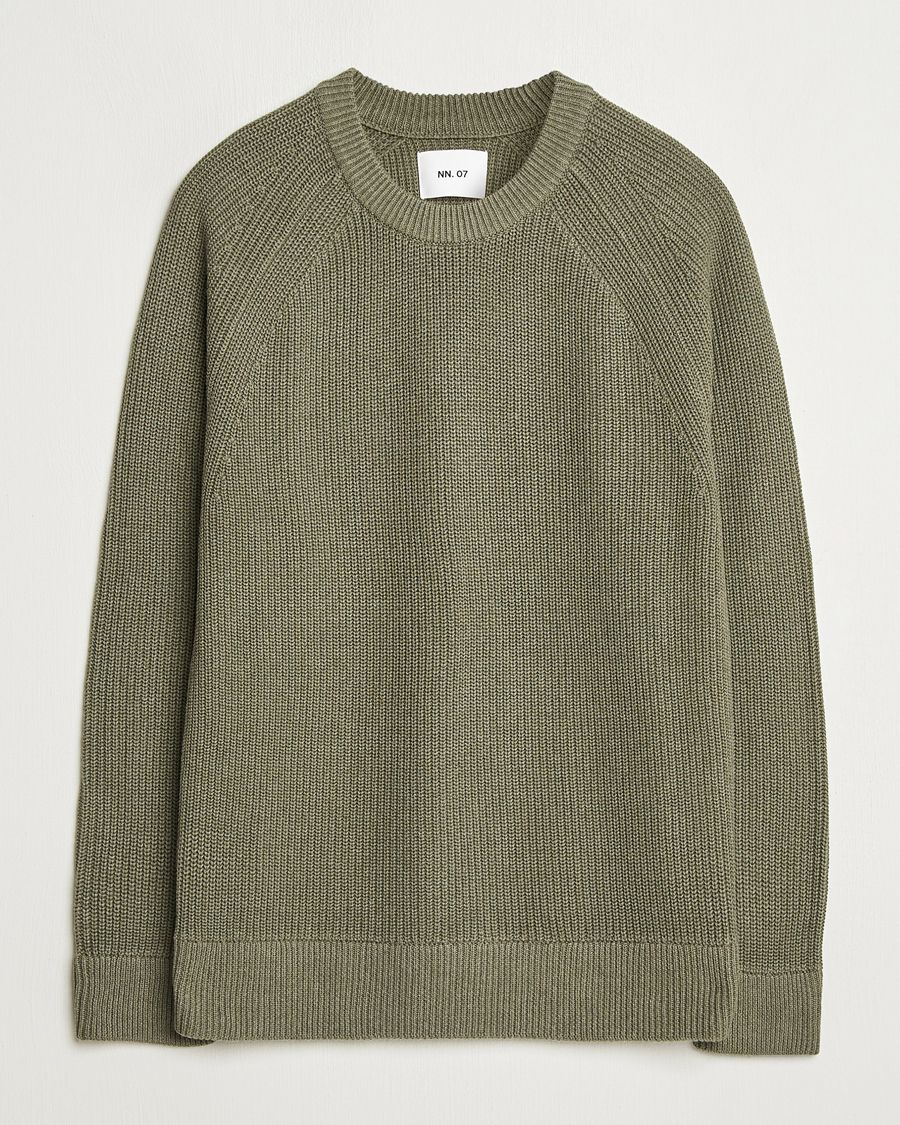 Herr | Tröjor | NN07 | Jacobo Cotton Knitted Sweater Capers Green