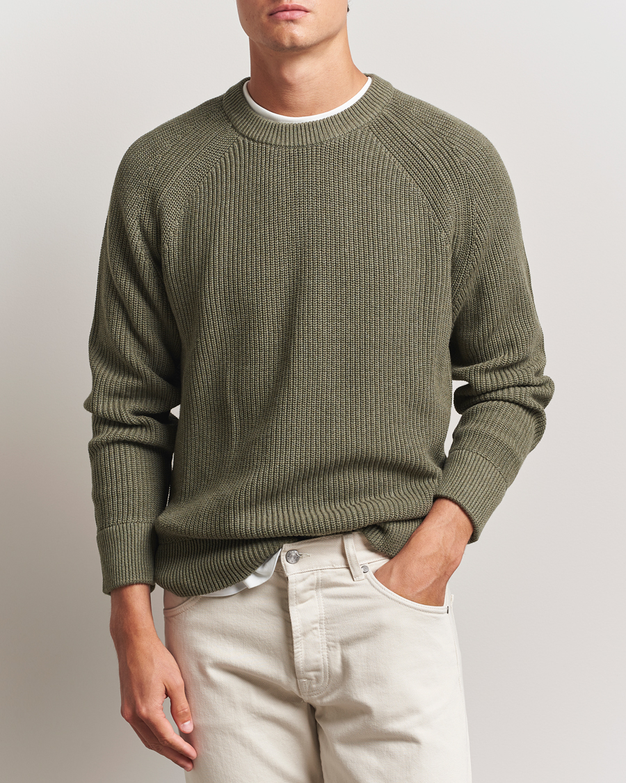 Herr | Tröjor | NN07 | Jacobo Cotton Knitted Sweater Capers Green