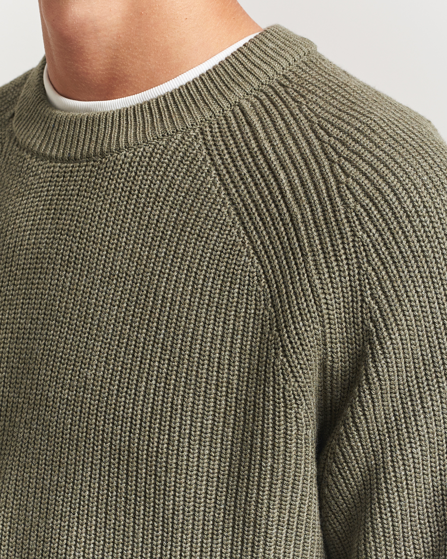 Herr | Tröjor | NN07 | Jacobo Cotton Knitted Sweater Capers Green