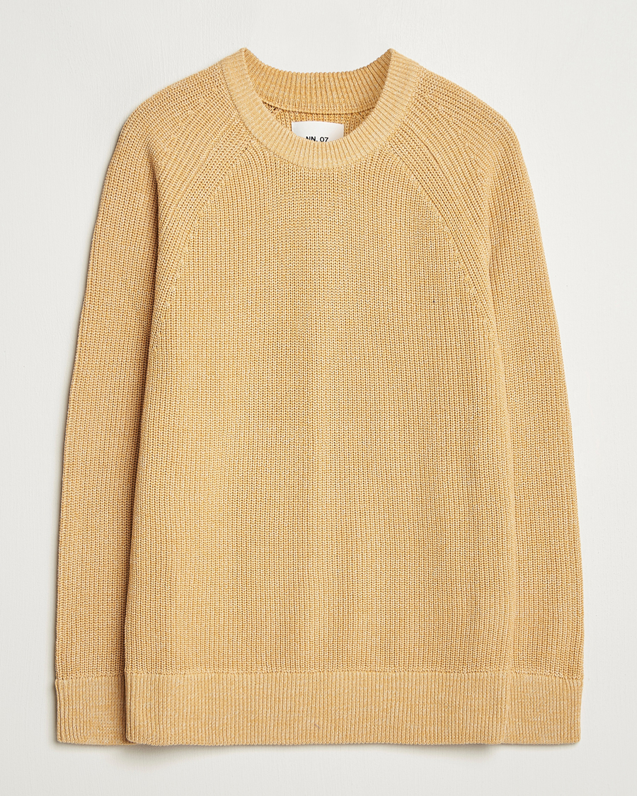 Herr | Tröjor | NN07 | Jacobo Cotton Knitted Sweater Honey