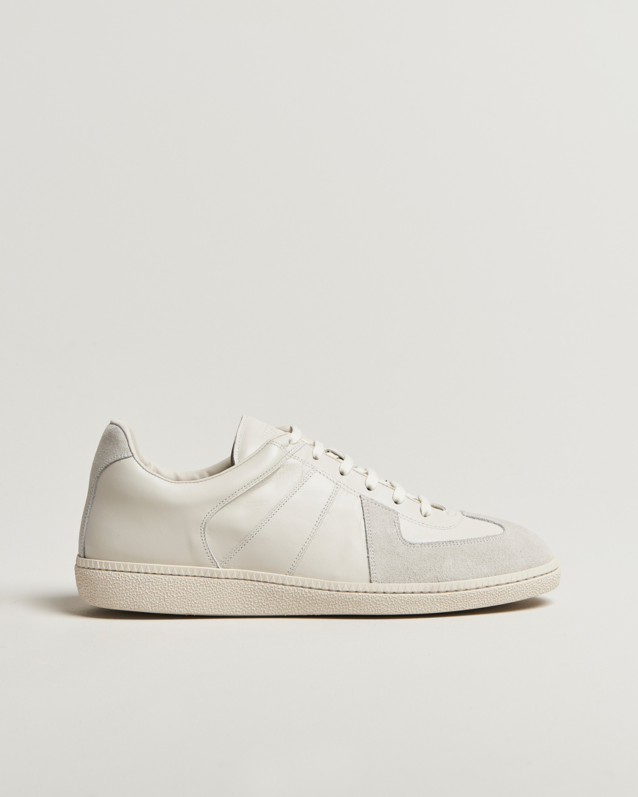 Herr | Sneakers | Sweyd | Nappa/Suede Army Trainer White