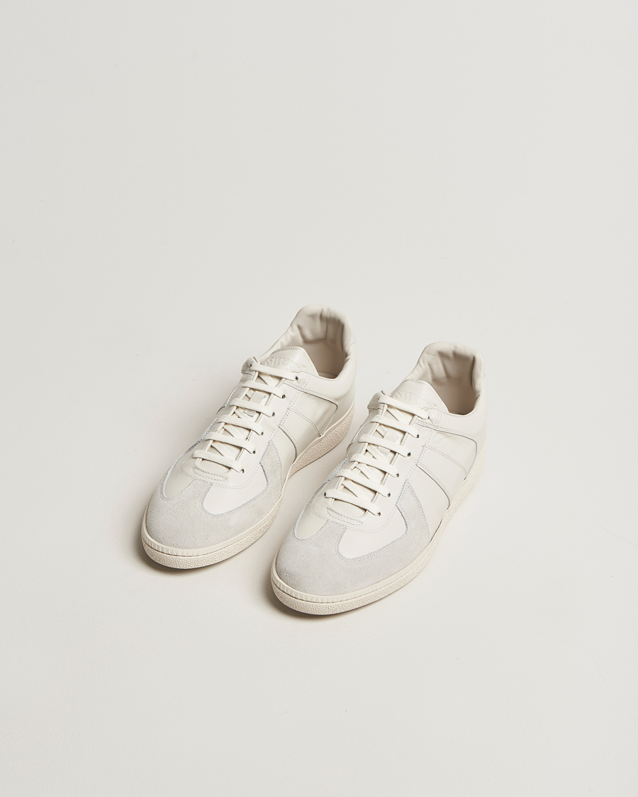 Herr | Sneakers | Sweyd | Nappa/Suede Army Trainer White