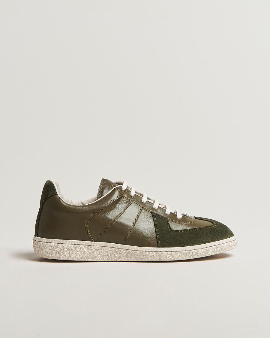 Herr | Sneakers | Sweyd | Nappa/Suede Army Trainer Green