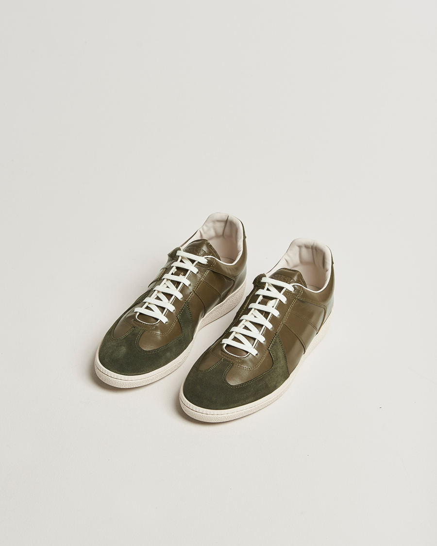 Herr | Sneakers | Sweyd | Nappa/Suede Army Trainer Green