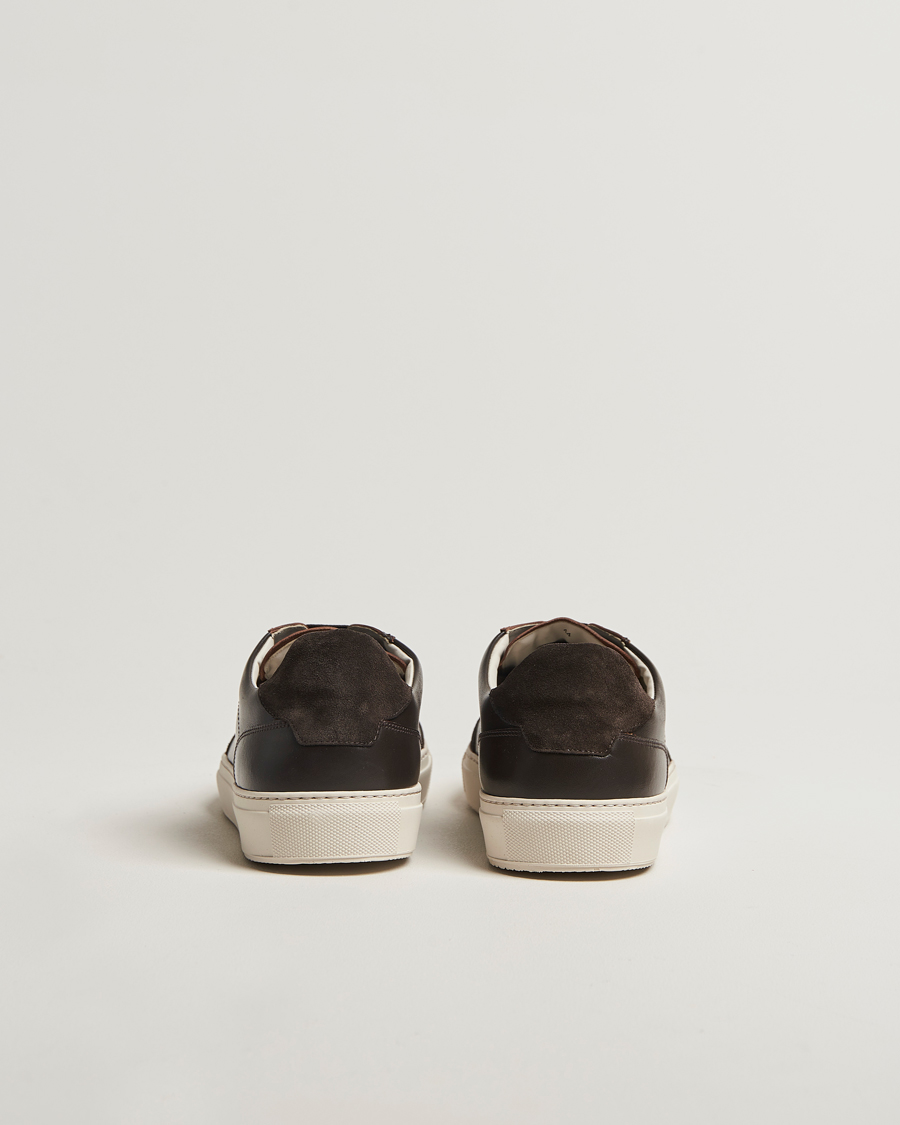 Herr | Sneakers | Sweyd | Center Leather/Suede Sneakers Dark Brown