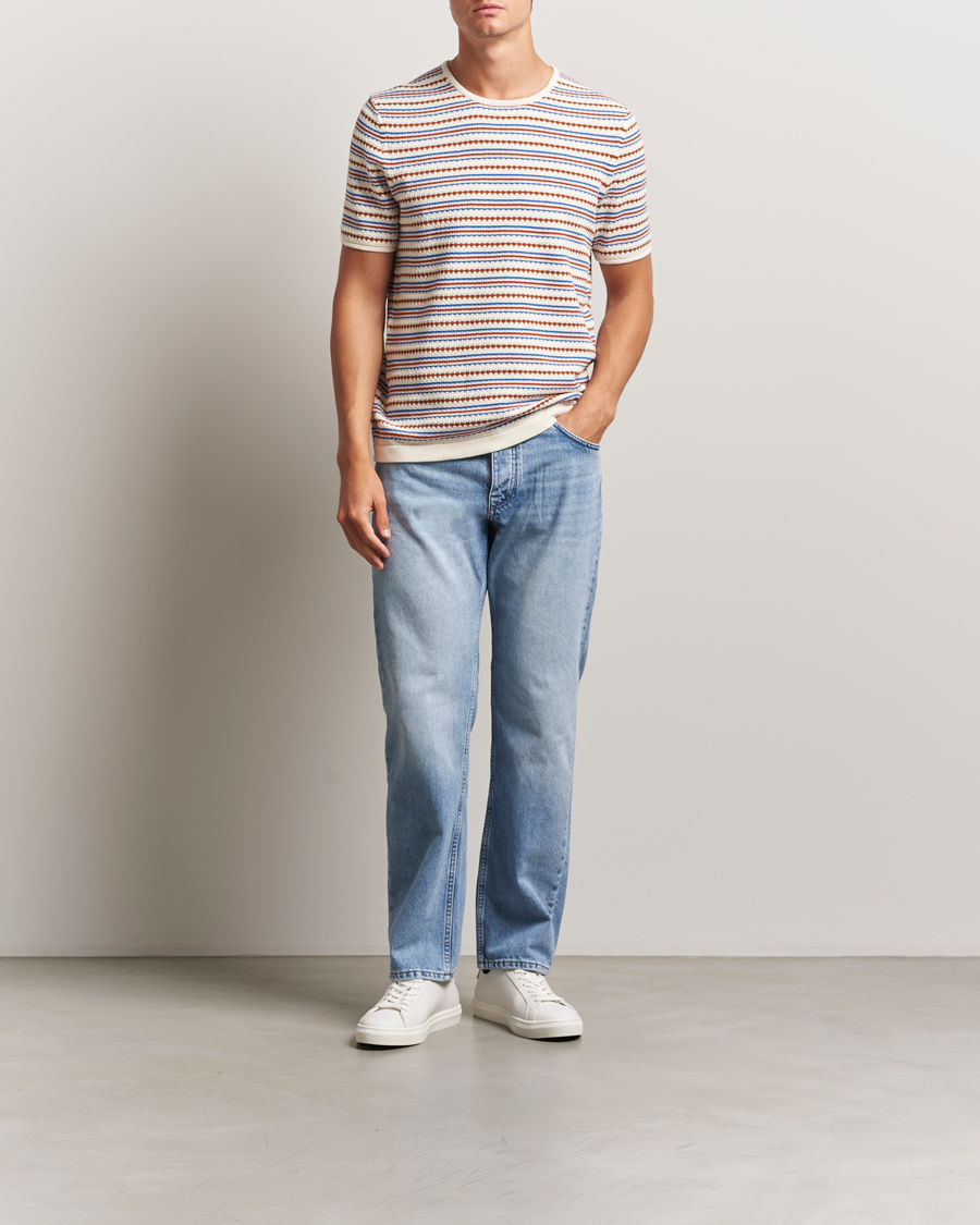 Herr | T-Shirts | NN07 | Bari Knitted Striped T-Shirt Multi